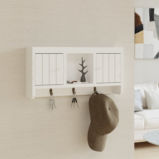 vidaXL Key Cabinet White 40x8.5x20 cm Engineered Wood&Steel