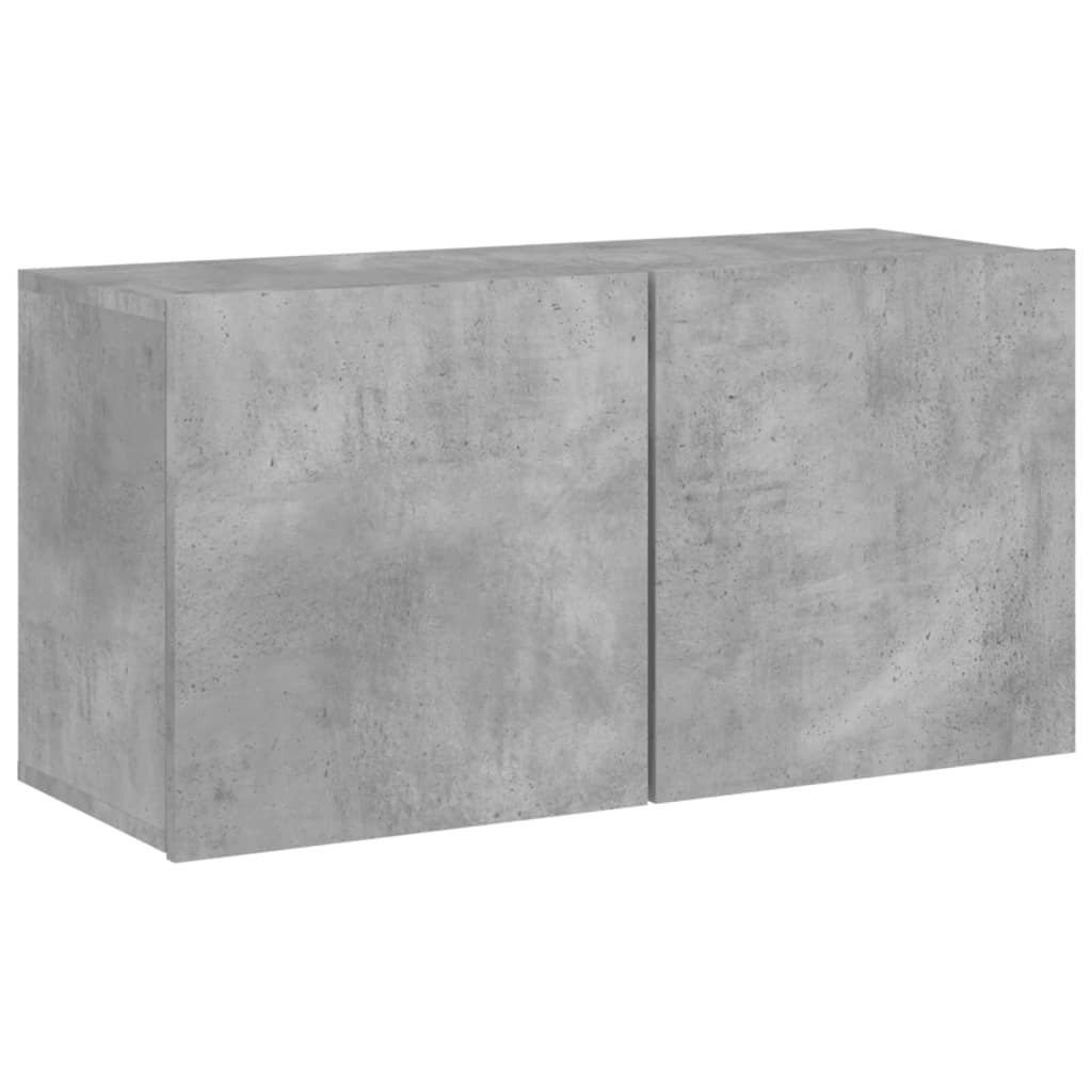 vidaXL TV Cabinet Wall-mounted Concrete Grey 80x30x41 cm