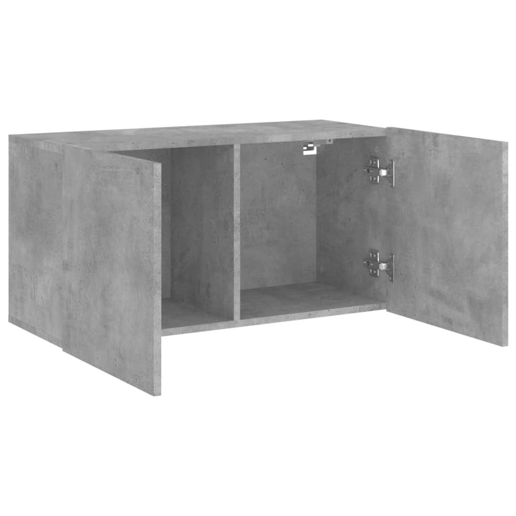 vidaXL TV Cabinet Wall-mounted Concrete Grey 80x30x41 cm