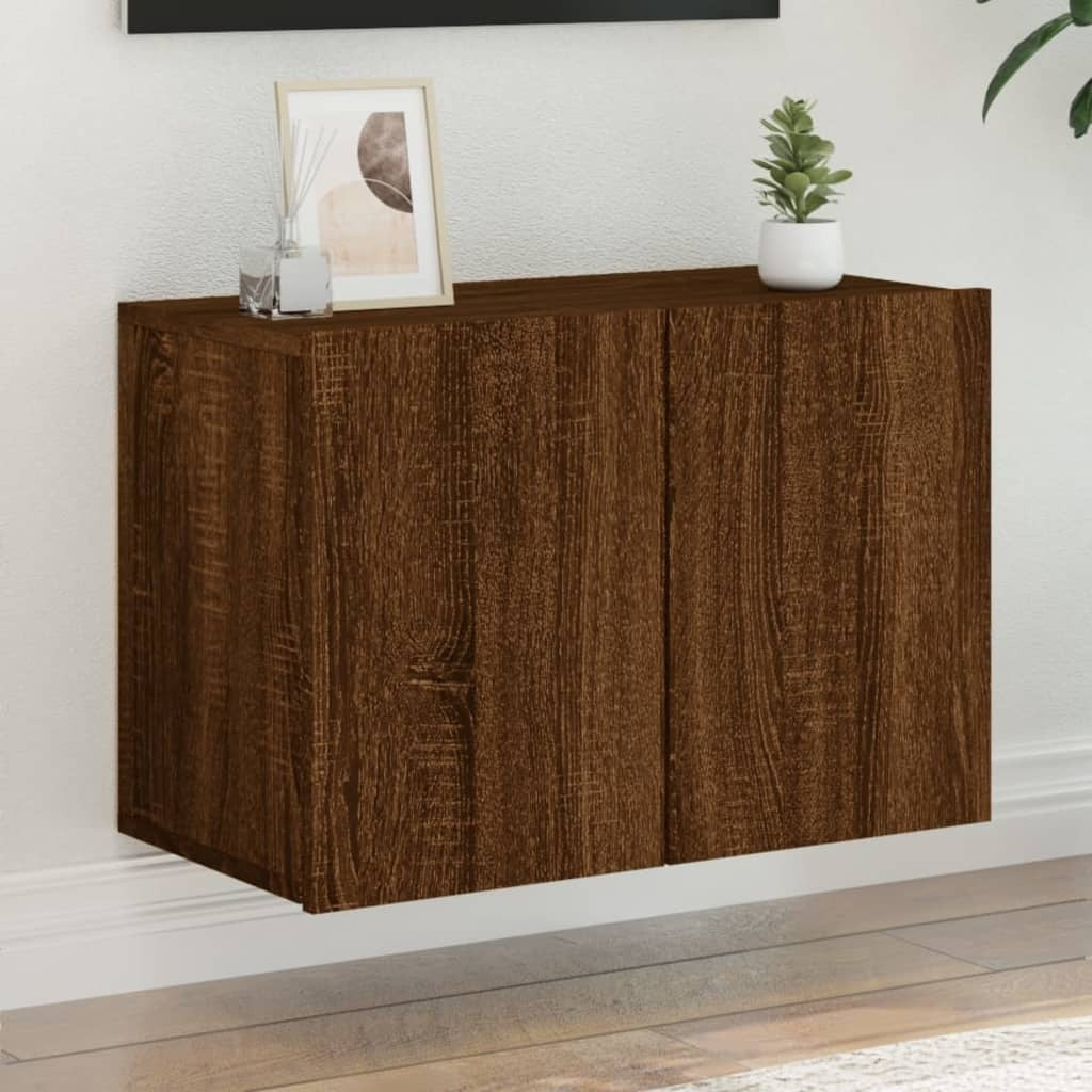 vidaXL TV Cabinet Wall-mounted Brown Oak 60x30x41 cm