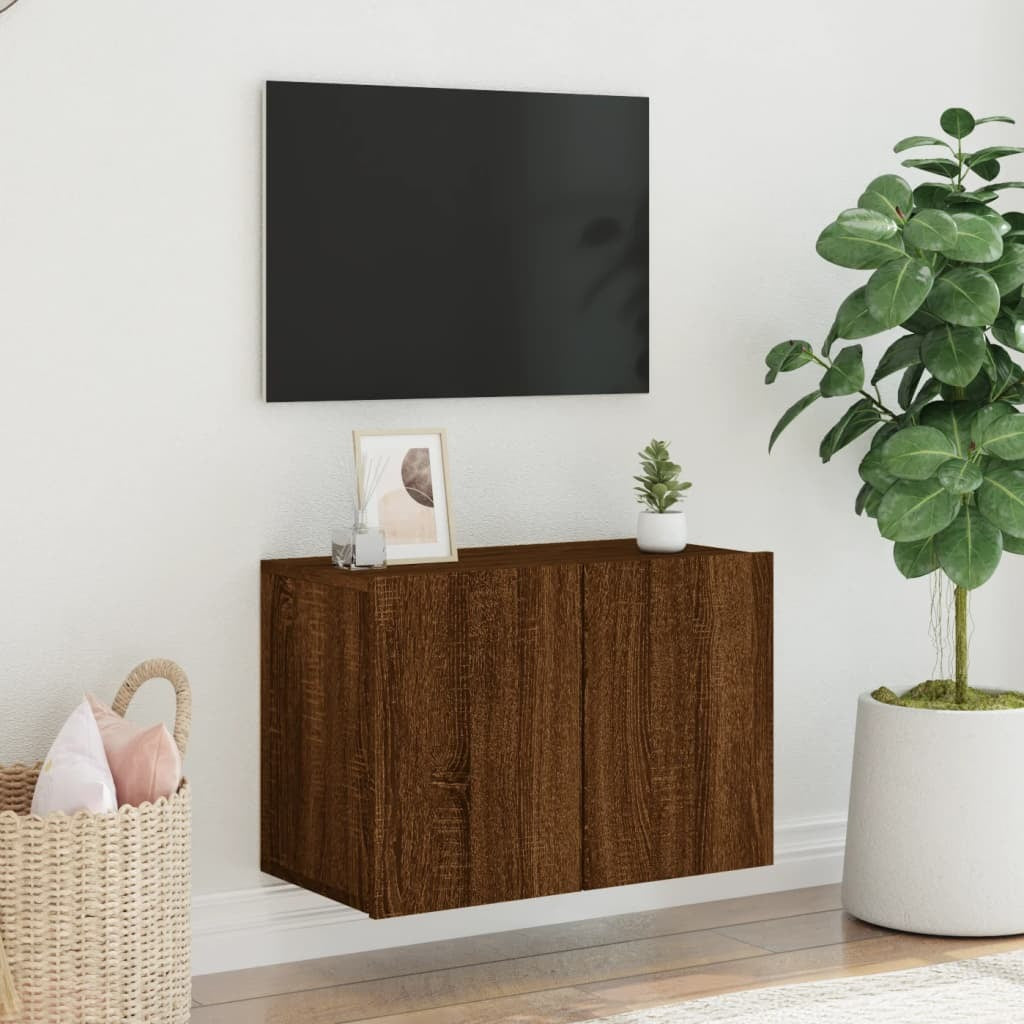 vidaXL TV Cabinet Wall-mounted Brown Oak 60x30x41 cm