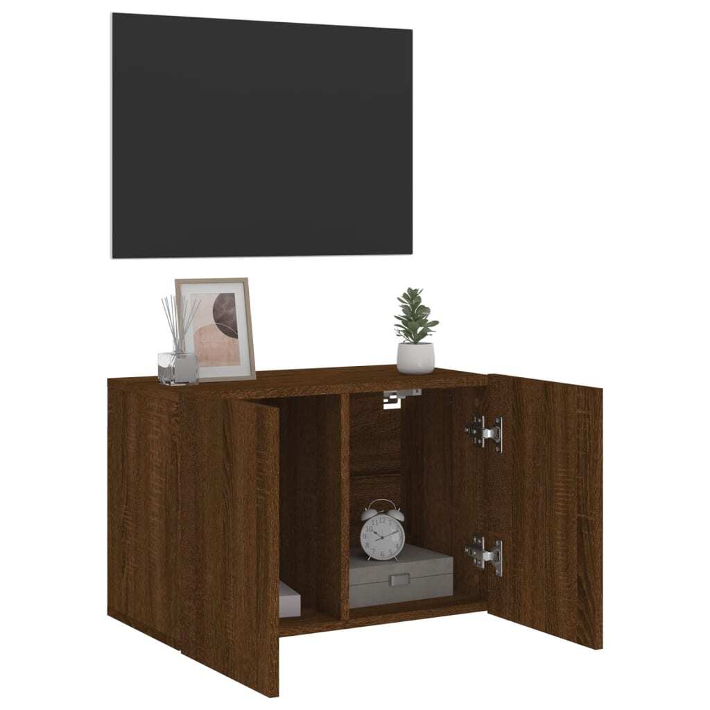 vidaXL TV Cabinet Wall-mounted Brown Oak 60x30x41 cm