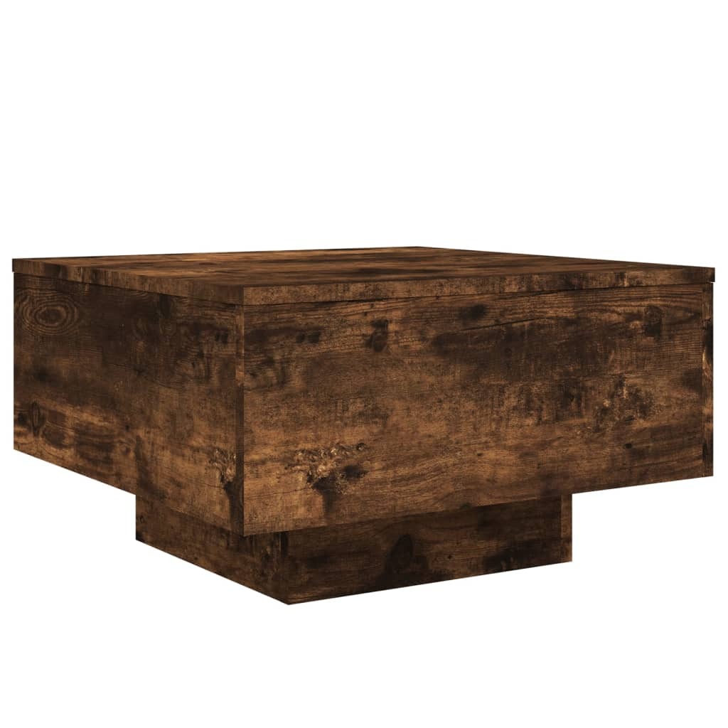 vidaXL Coffee Table Smoked Oak 55x55x31 cm Engineered Wood