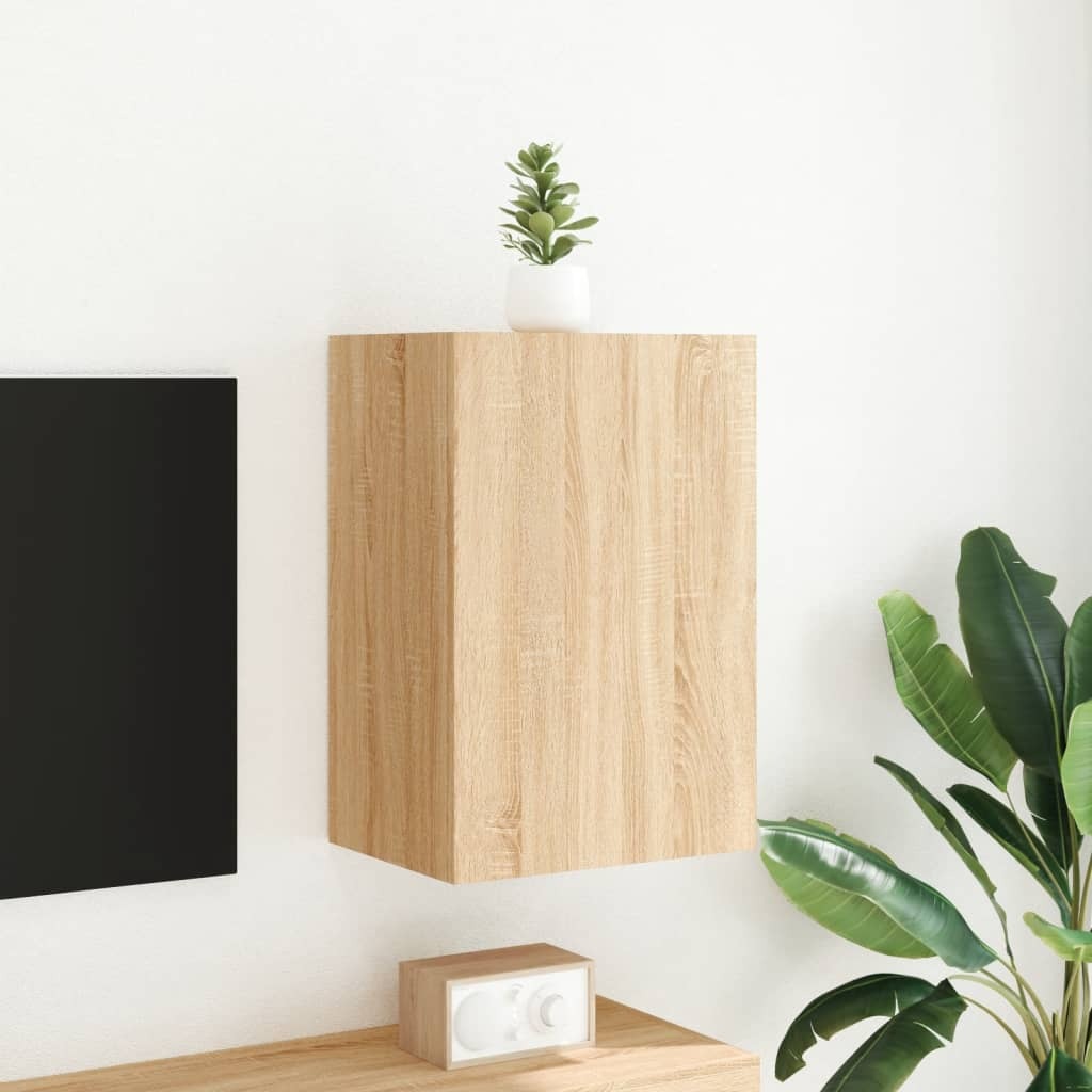 vidaXL TV Wall Cabinet Sonoma Oak 40.5x30x60 cm Engineered Wood