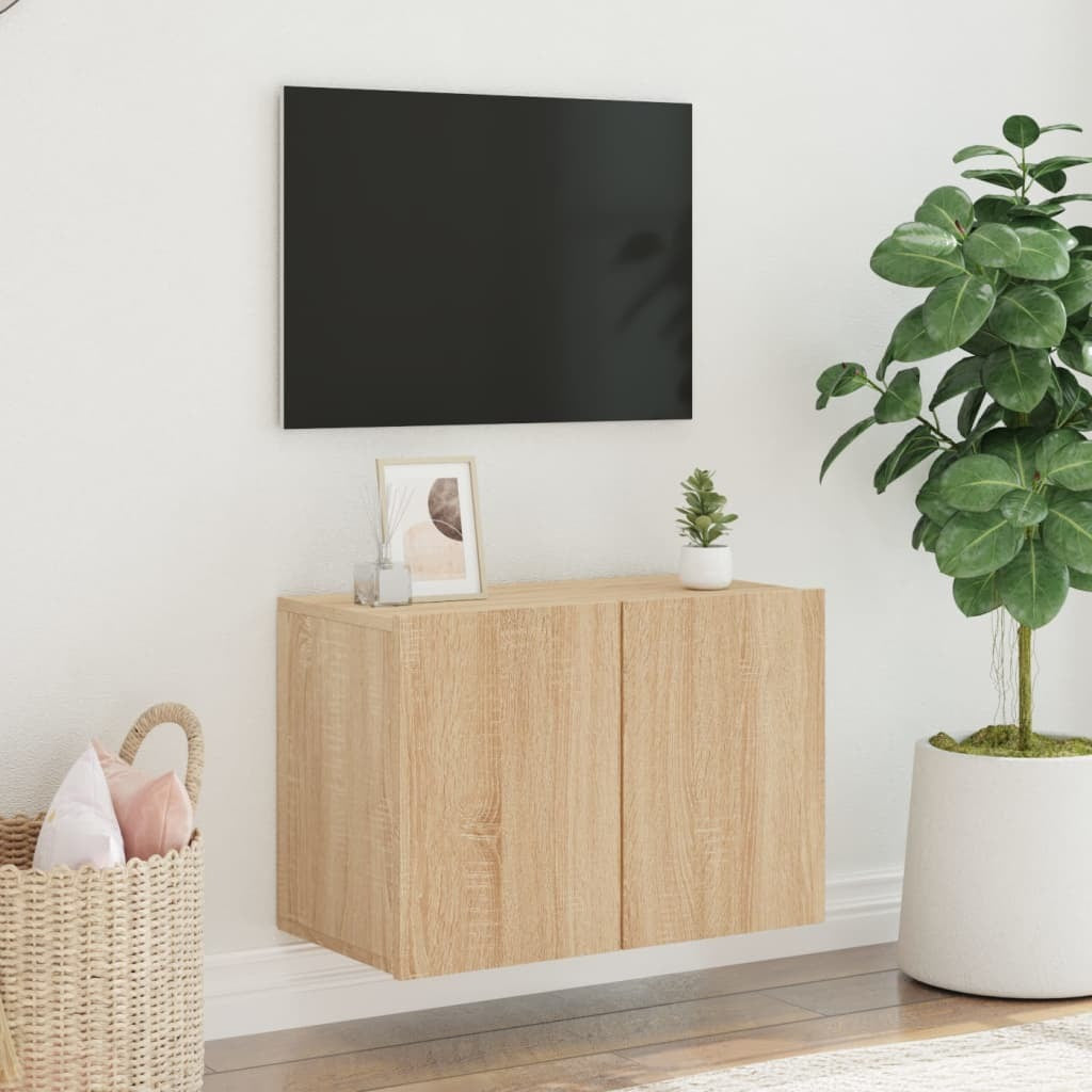 vidaXL TV Cabinet Wall-mounted Sonoma Oak 60x30x41 cm