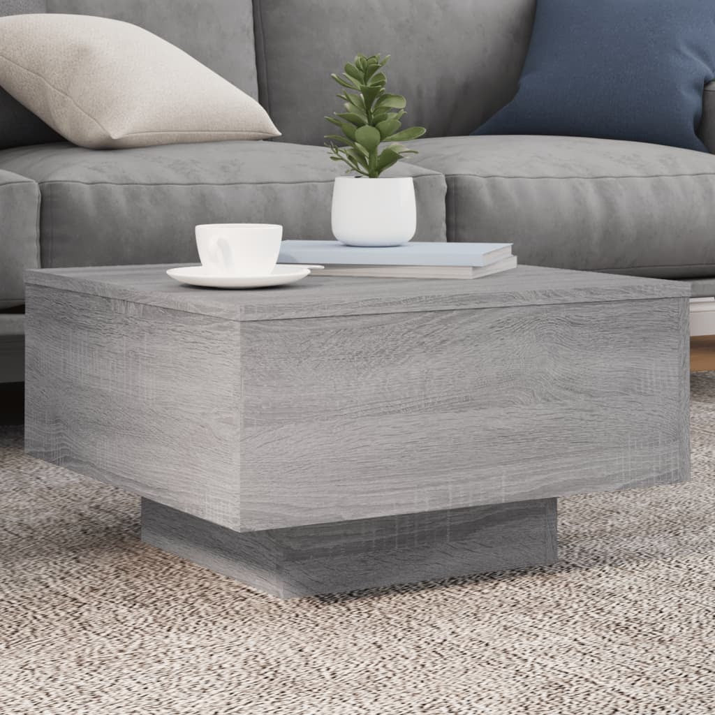 vidaXL Coffee Table Grey Sonoma 55x55x31 cm Engineered Wood