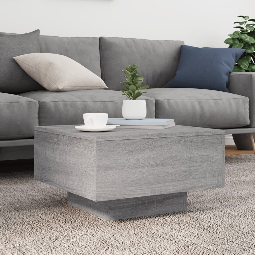 vidaXL Coffee Table Grey Sonoma 55x55x31 cm Engineered Wood