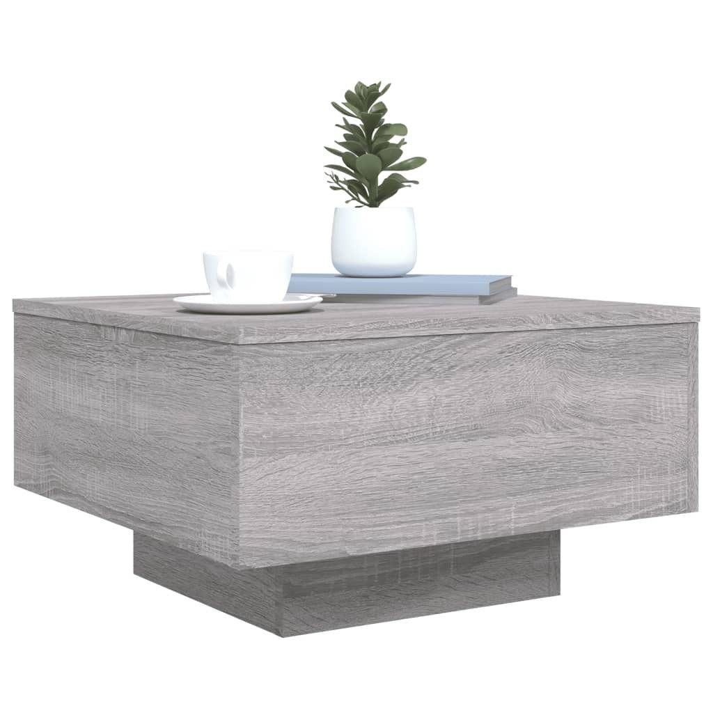 vidaXL Coffee Table Grey Sonoma 55x55x31 cm Engineered Wood