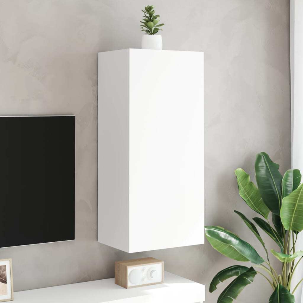 vidaXL TV Wall Cabinet White 40.5x30x90 cm Engineered Wood