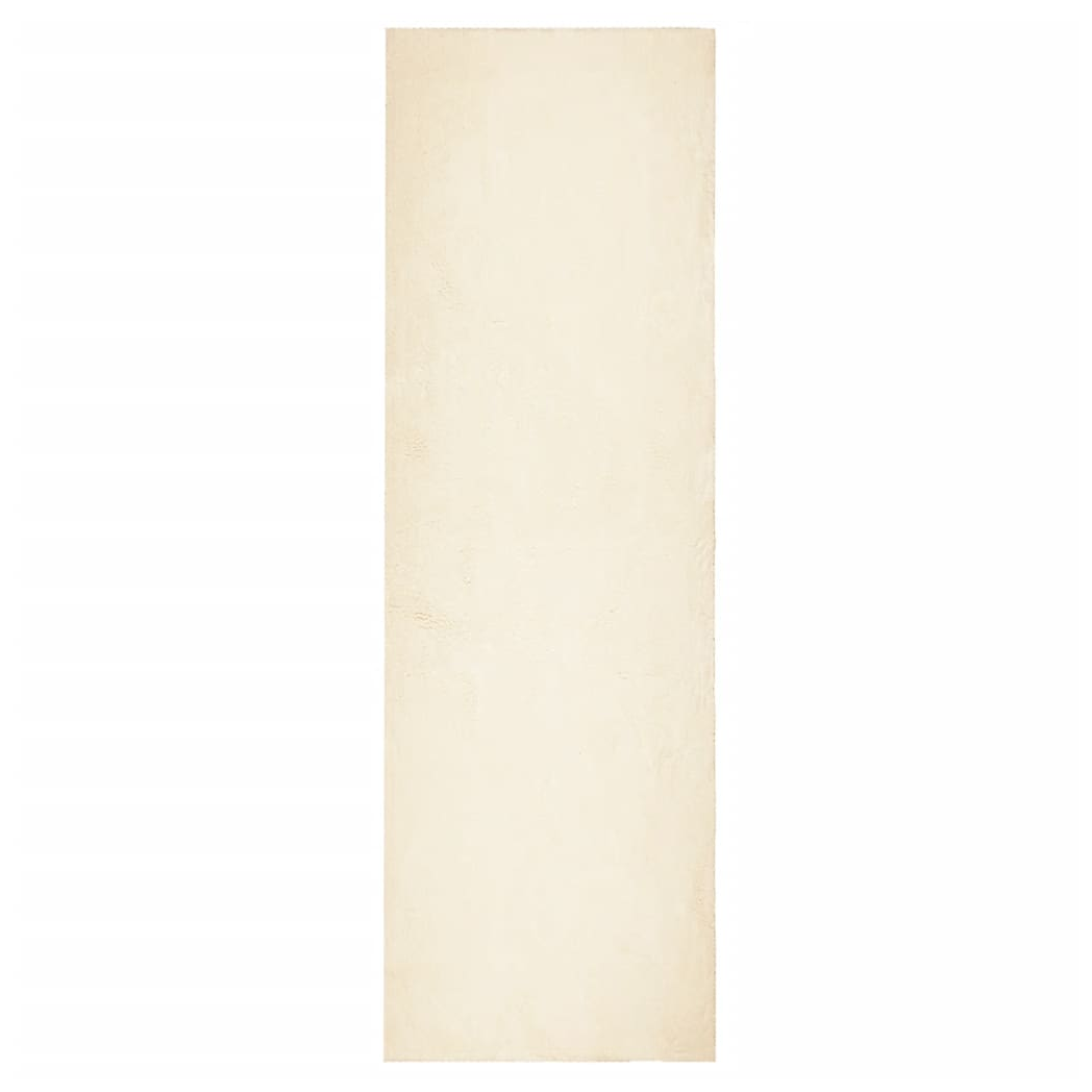 vidaXL Rug HUARTE Short Pile Soft and Washable Cream 80x250 cm