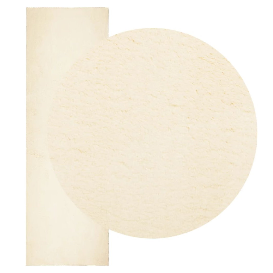 vidaXL Rug HUARTE Short Pile Soft and Washable Cream 80x250 cm