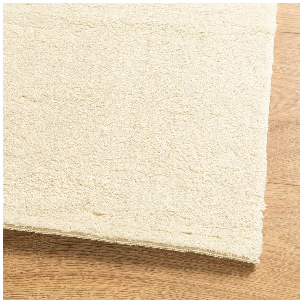 vidaXL Rug HUARTE Short Pile Soft and Washable Cream 80x250 cm