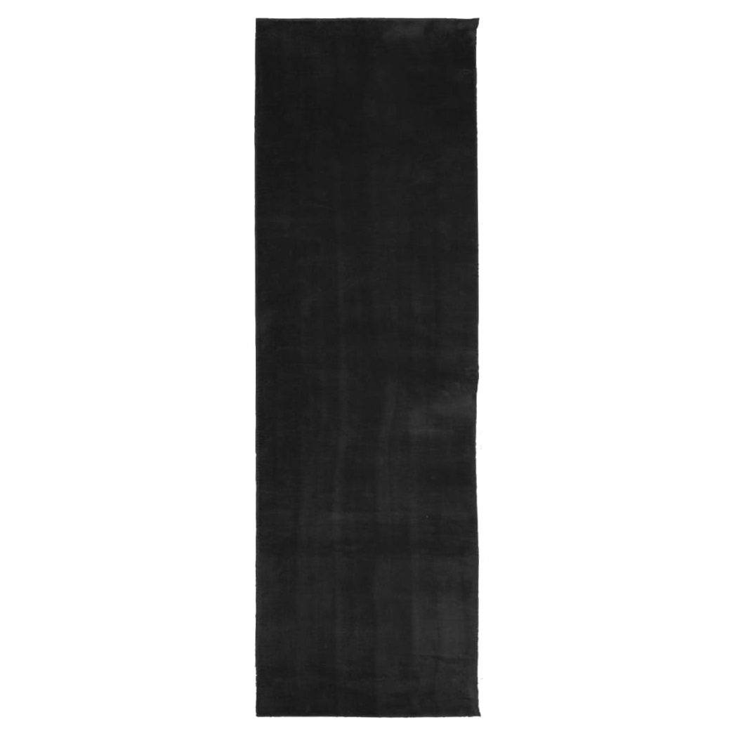 vidaXL Rug HUARTE Short Pile Soft and Washable Black 80x250 cm