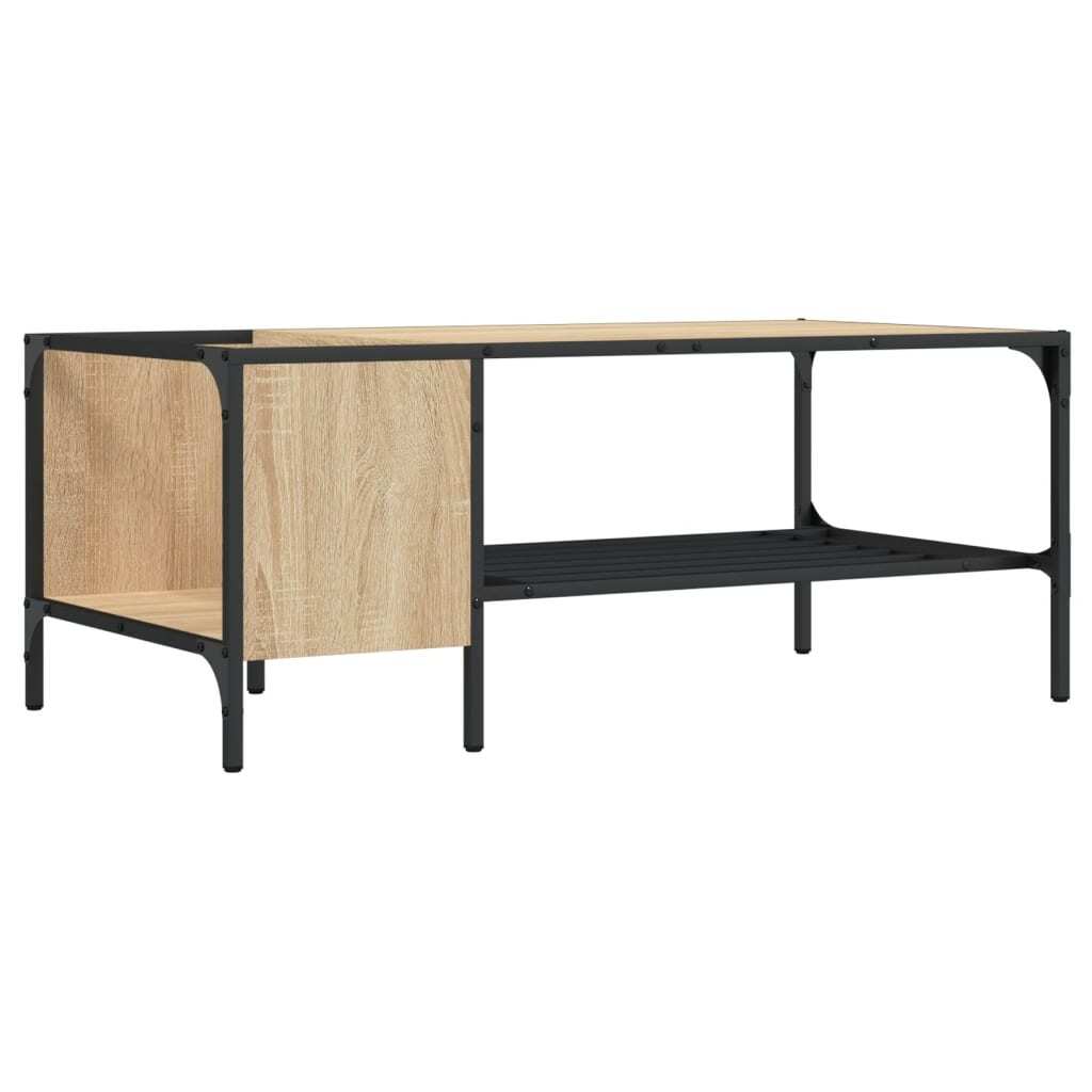 vidaXL Coffee Table with Rack Sonoma Oak 100x51x40 cm Engineered Wood