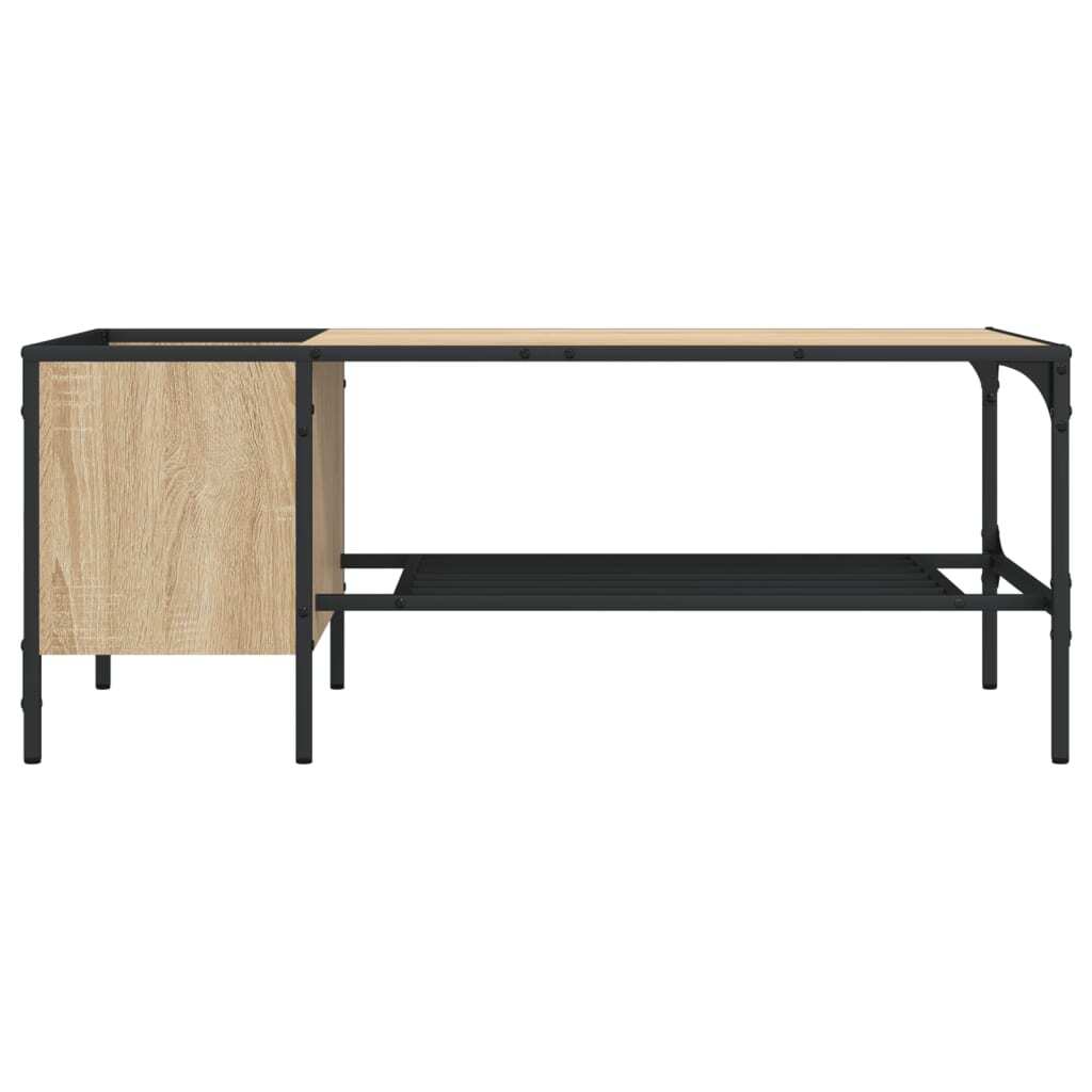 vidaXL Coffee Table with Rack Sonoma Oak 100x51x40 cm Engineered Wood