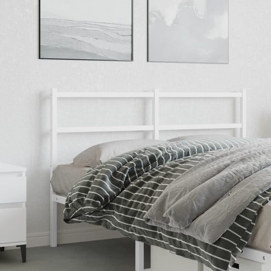 vidaXL Metal Headboard White 135 cm