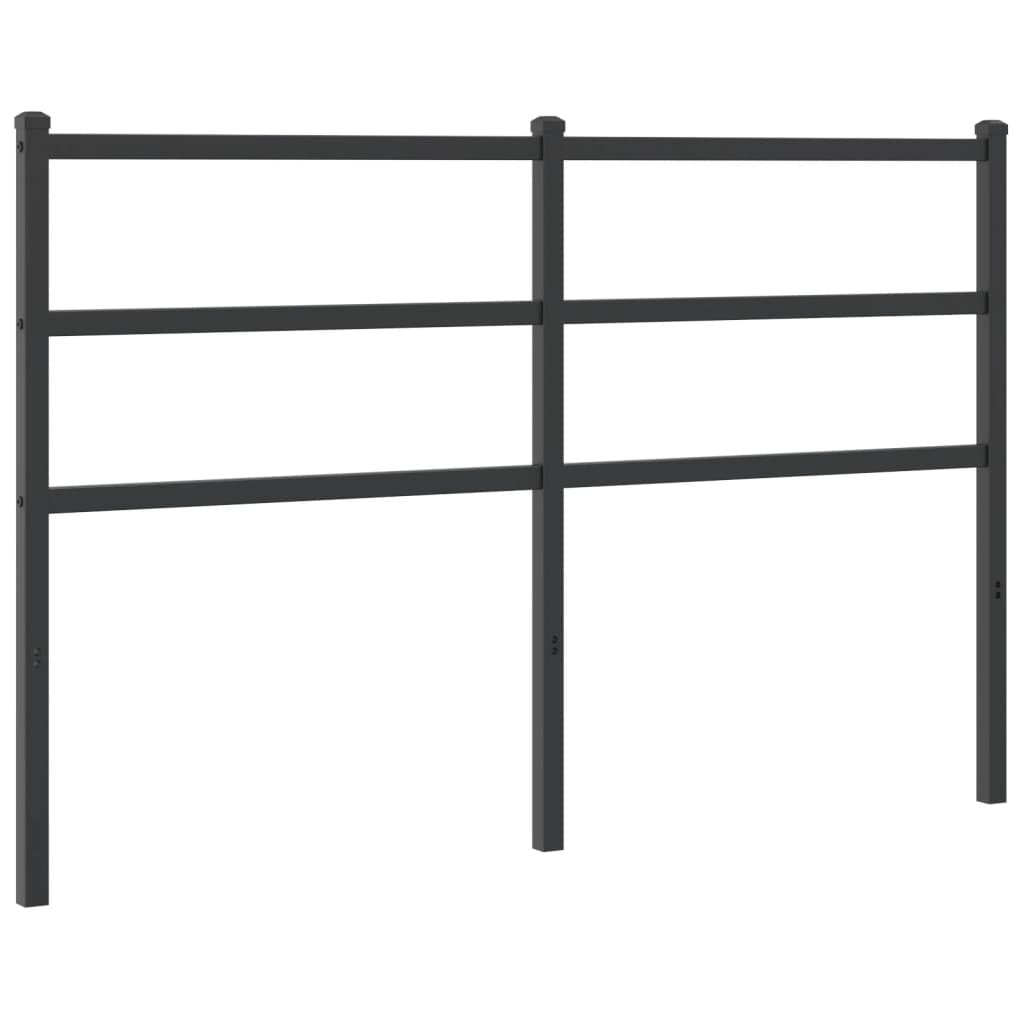 vidaXL Metal Headboard Black 135 cm