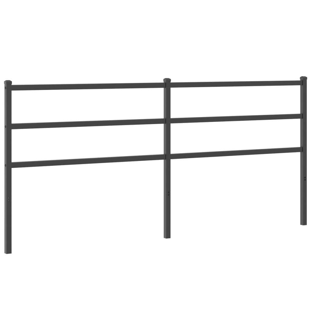 vidaXL Metal Headboard Black 193 cm