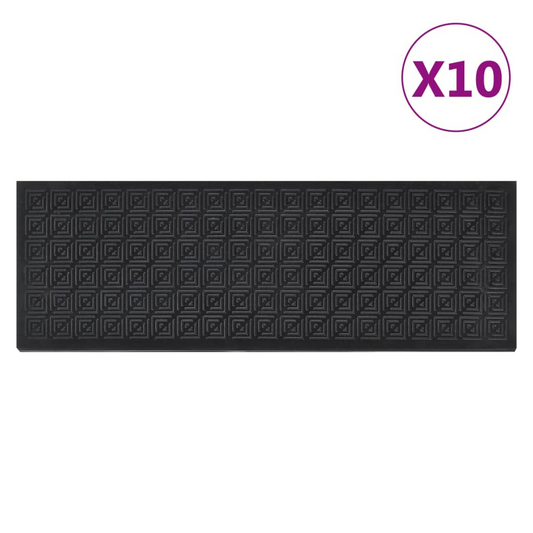 vidaXL Stair Treads 10 pcs 25x75 cm Rubber