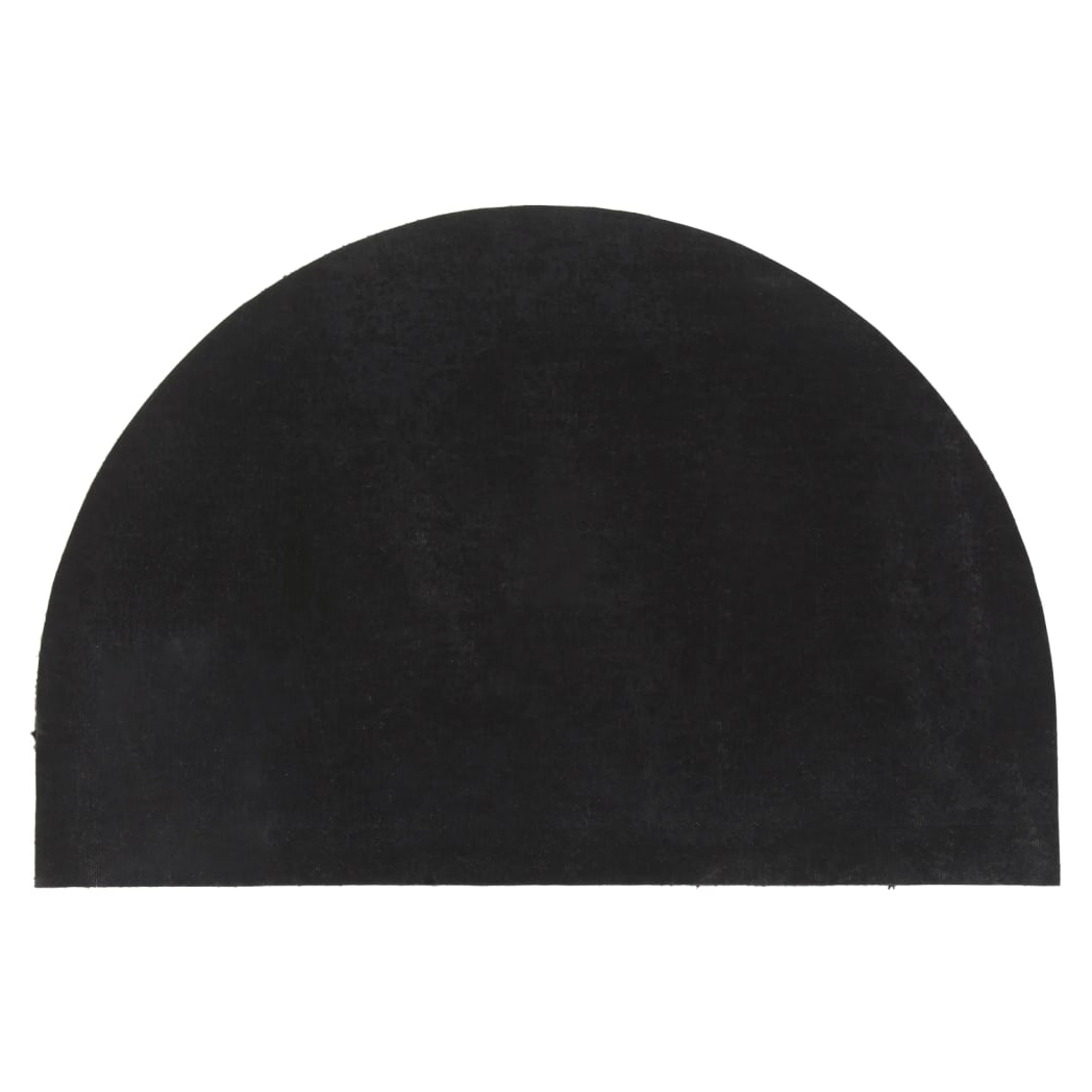 vidaXL Door Mat Black Half Round 60x90 cm Tufted Coir