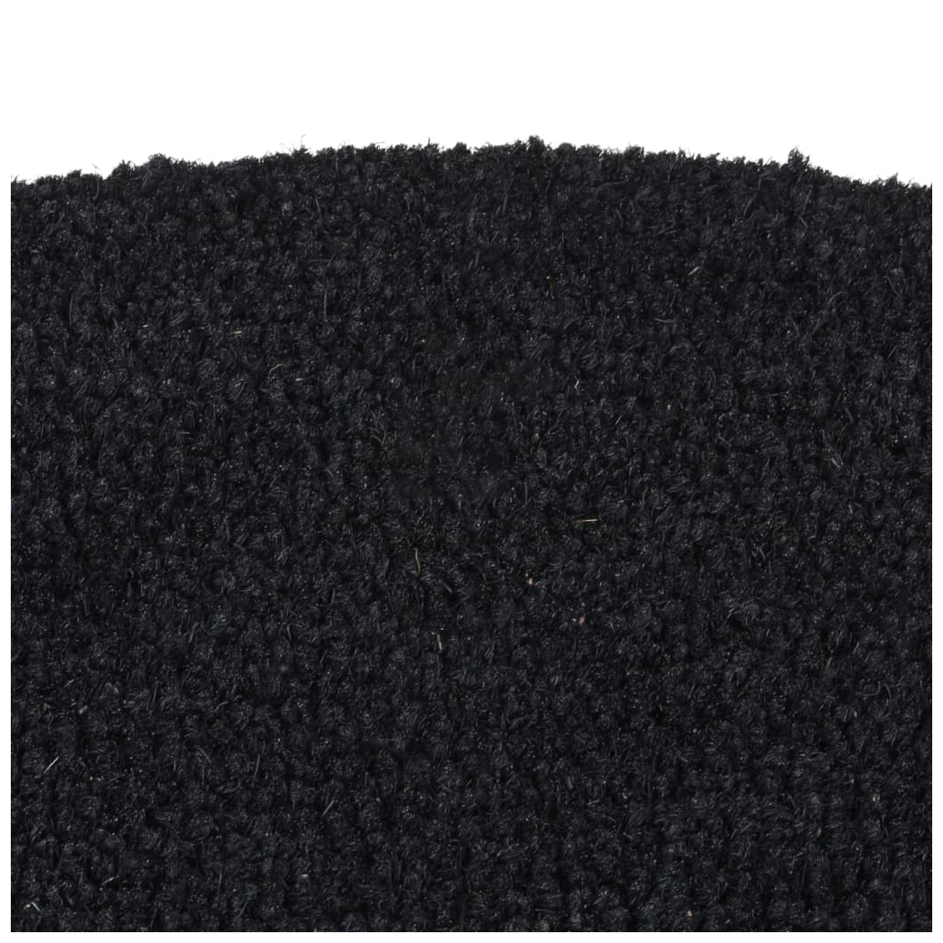 vidaXL Door Mat Black Half Round 60x90 cm Tufted Coir