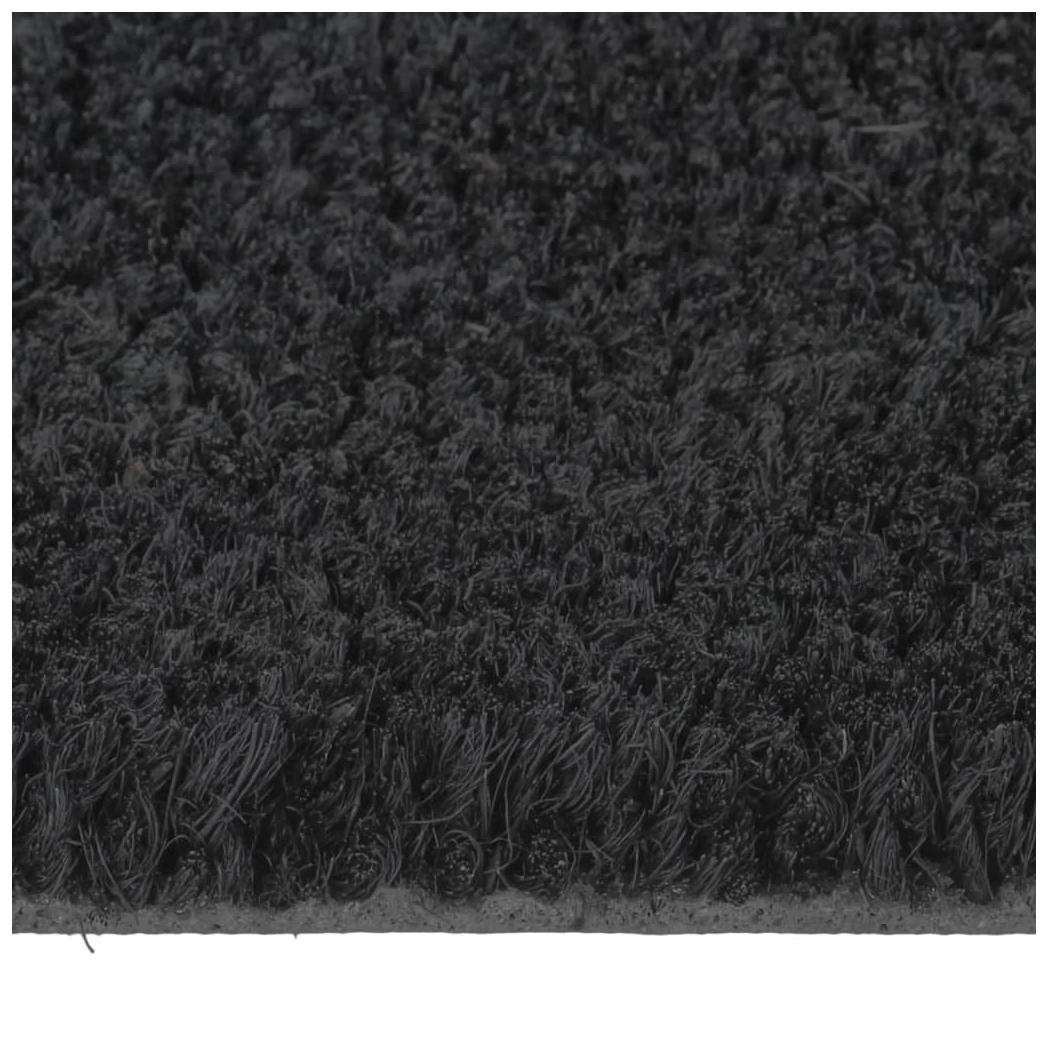 vidaXL Door Mat Black Half Round 60x90 cm Tufted Coir