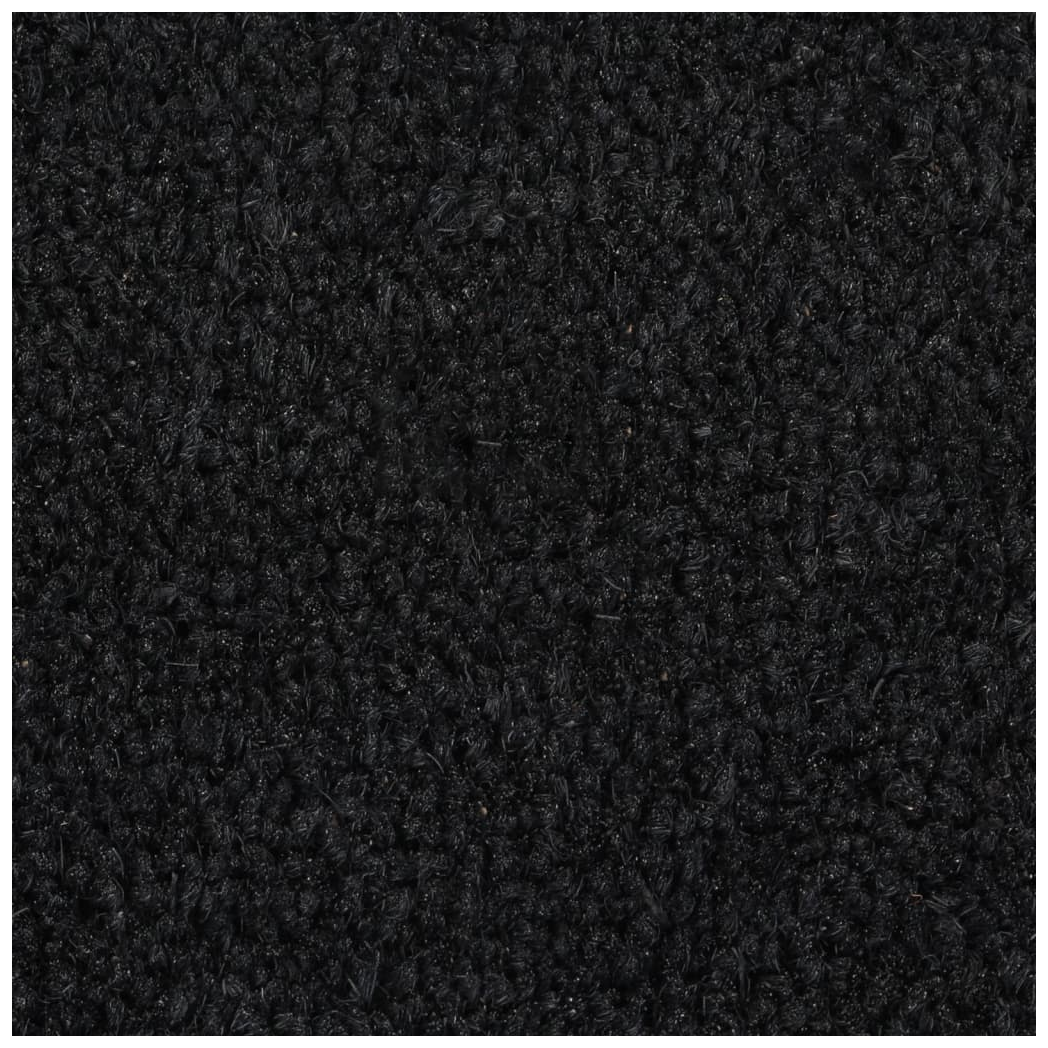 vidaXL Door Mat Black Half Round 60x90 cm Tufted Coir