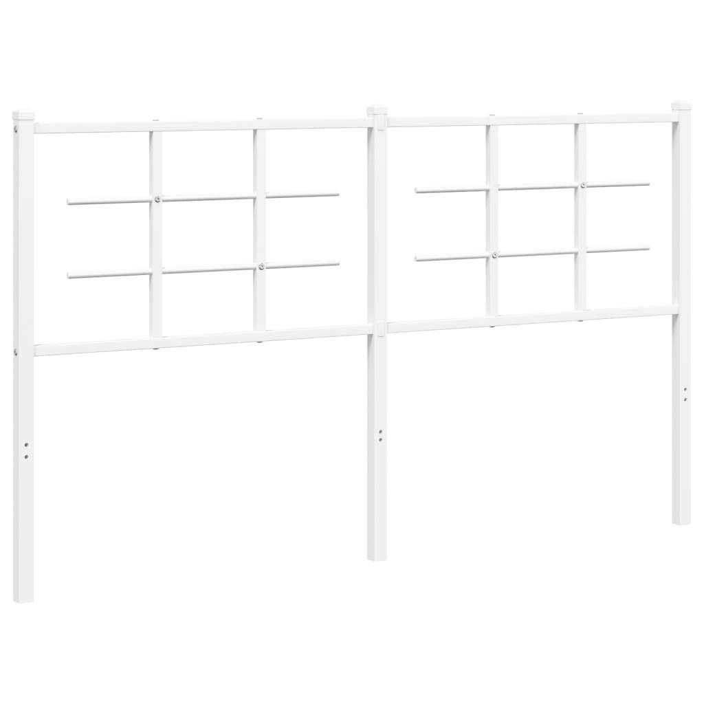 vidaXL Metal Headboard White 160 cm