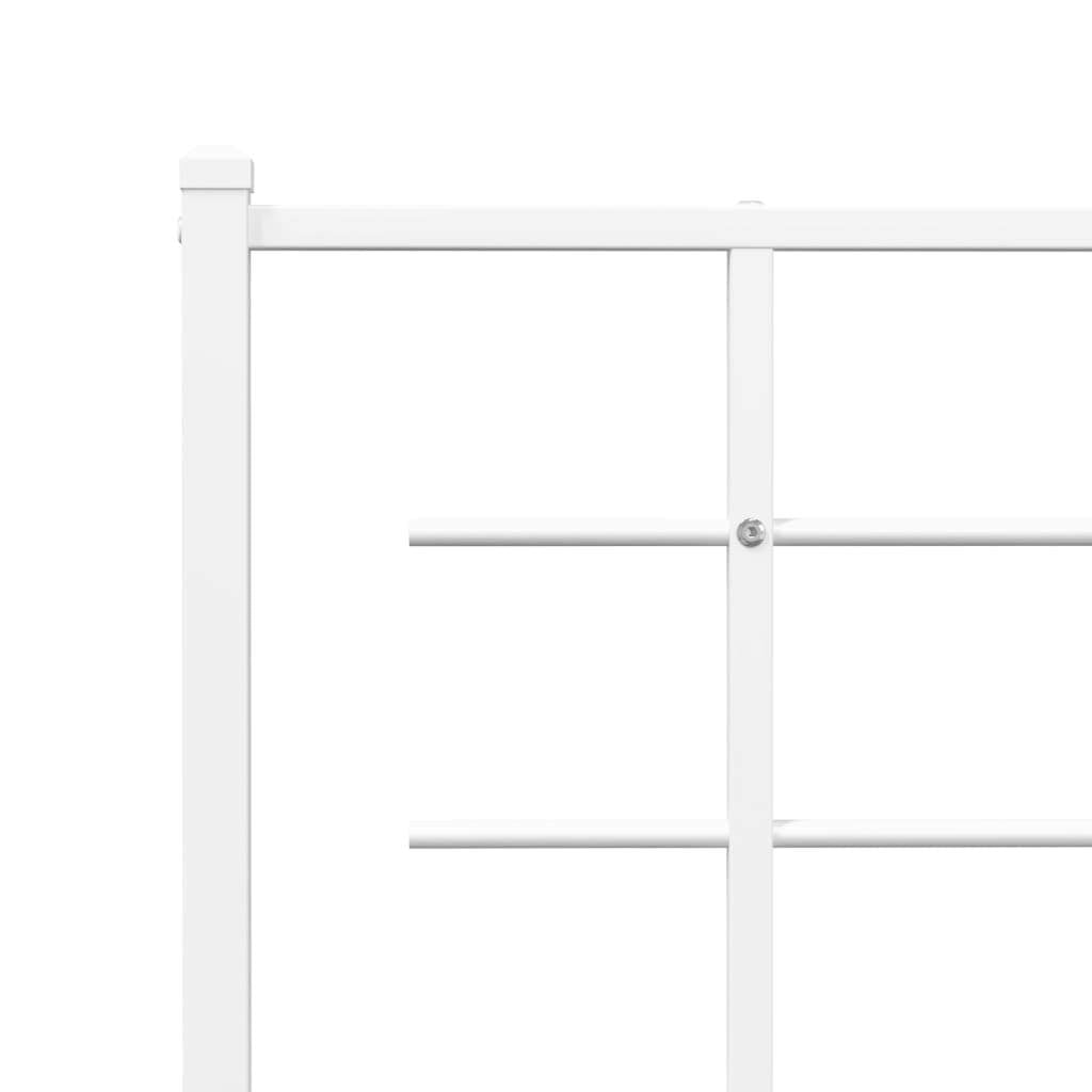 vidaXL Metal Headboard White 160 cm