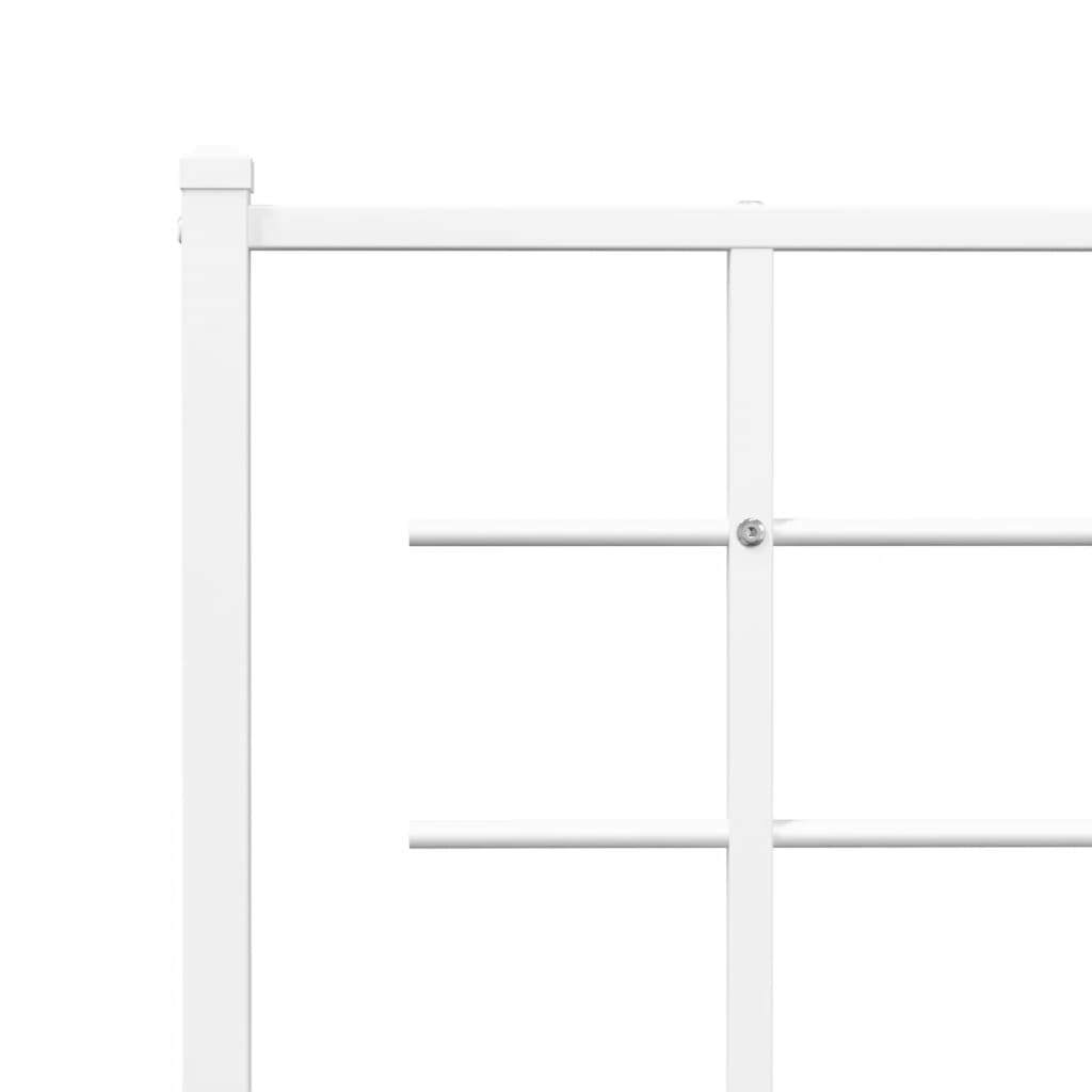 vidaXL Metal Headboard White 140 cm