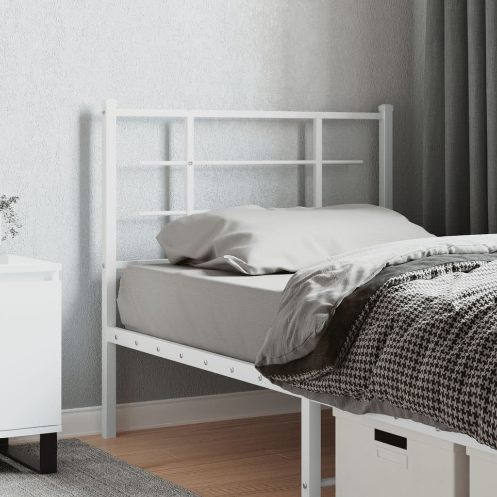 vidaXL Metal Headboard White 90 cm