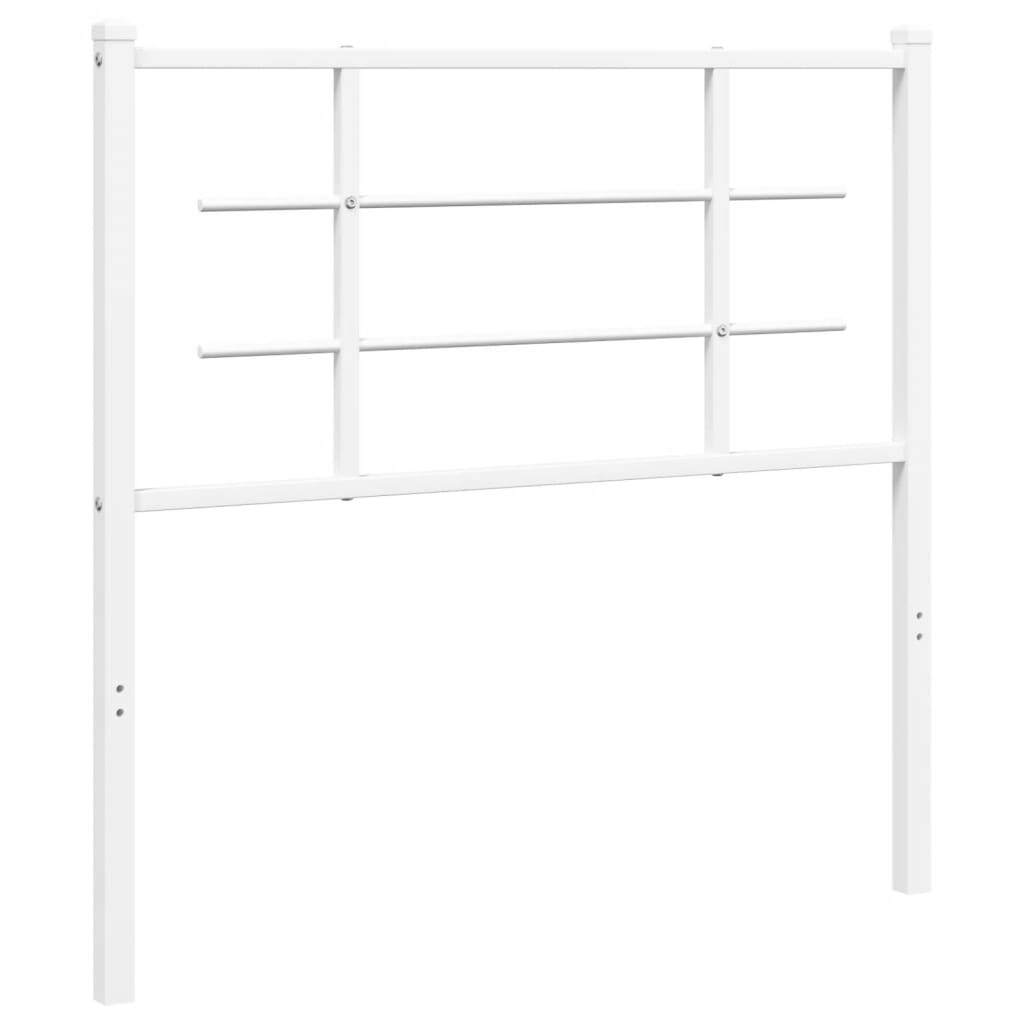 vidaXL Metal Headboard White 90 cm