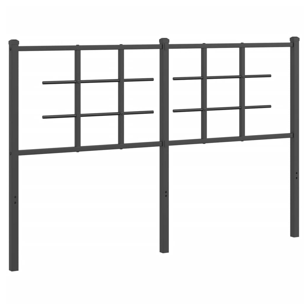 vidaXL Metal Headboard Black 135 cm