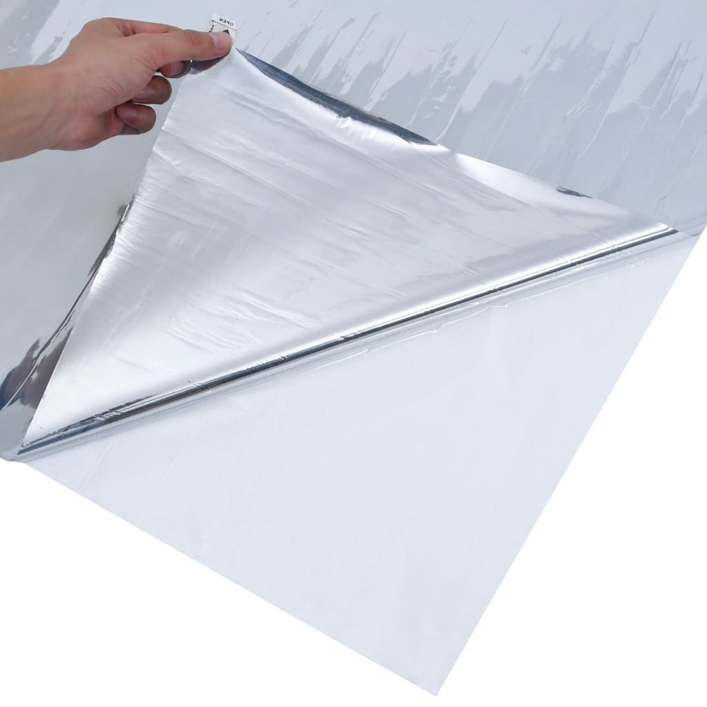 vidaXL Solar Film Static Reflective Effect Silver 45x2000 cm PVC