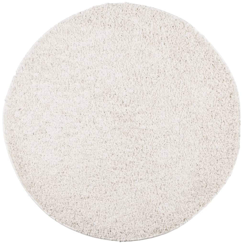 vidaXL Shaggy Rug High Pile Modern Cream  120 cm