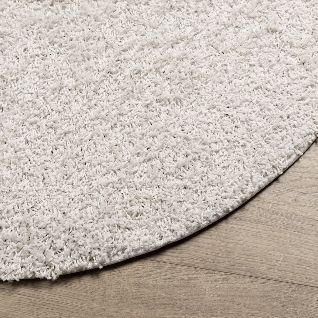 vidaXL Shaggy Rug High Pile Modern Cream  120 cm