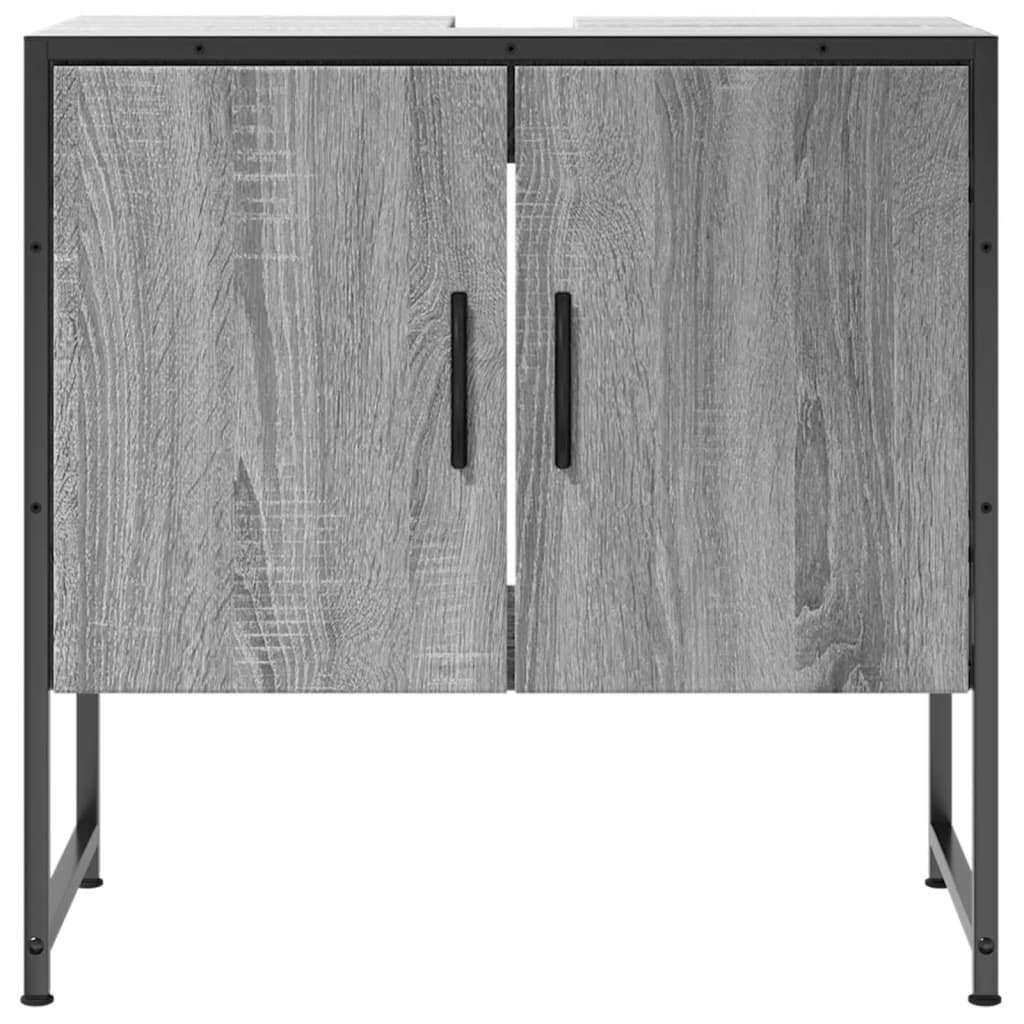 vidaXL Bathroom Sink Cabinet Grey Sonoma 60x33x60 cm Engineered Wood