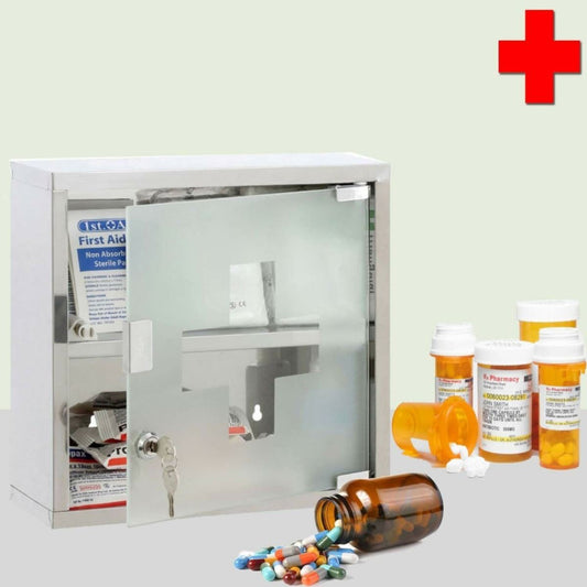 S/S Medicine Cabinet Glass Door