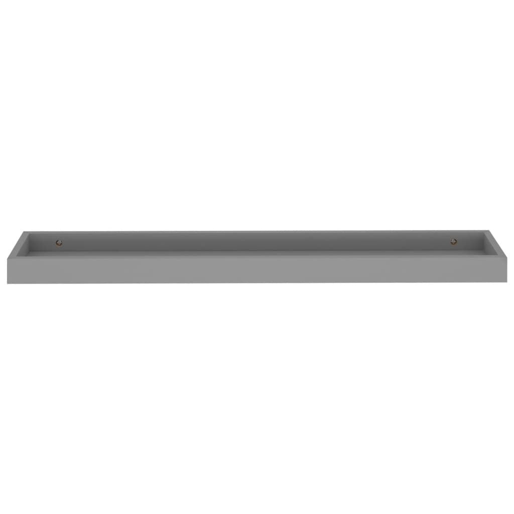 Loggia Wall Shelves 2 pcs Grey 80x15x4 cm MDF