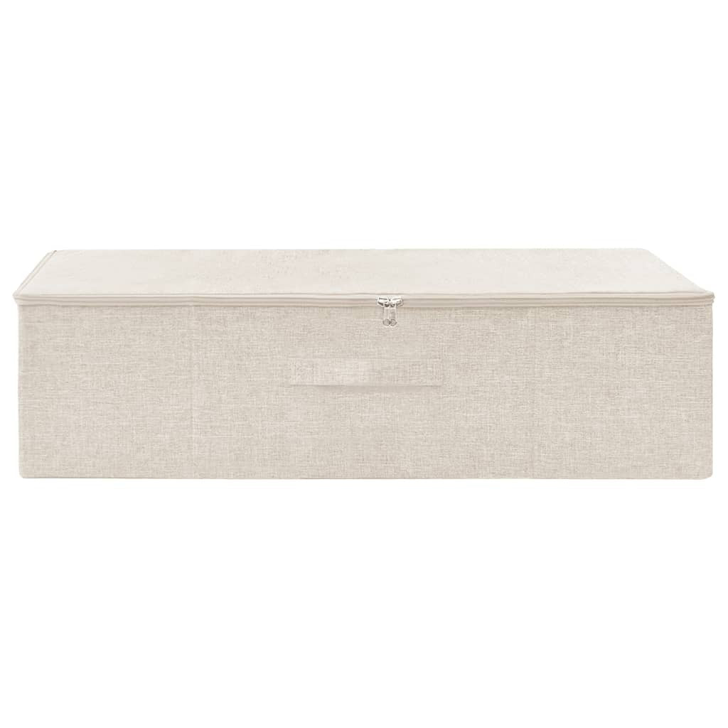 Storage Box Fabric 70x40x18 cm Cream