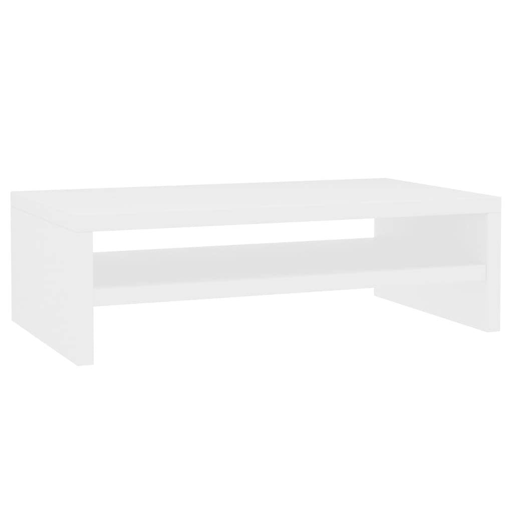 Monitor Stand White 42x24x13 cm Chipboard