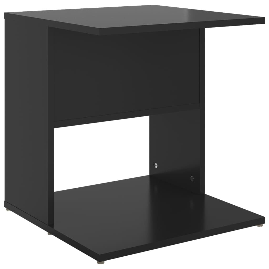 Side Table High Gloss Black 45x45x48 cm Chipboard