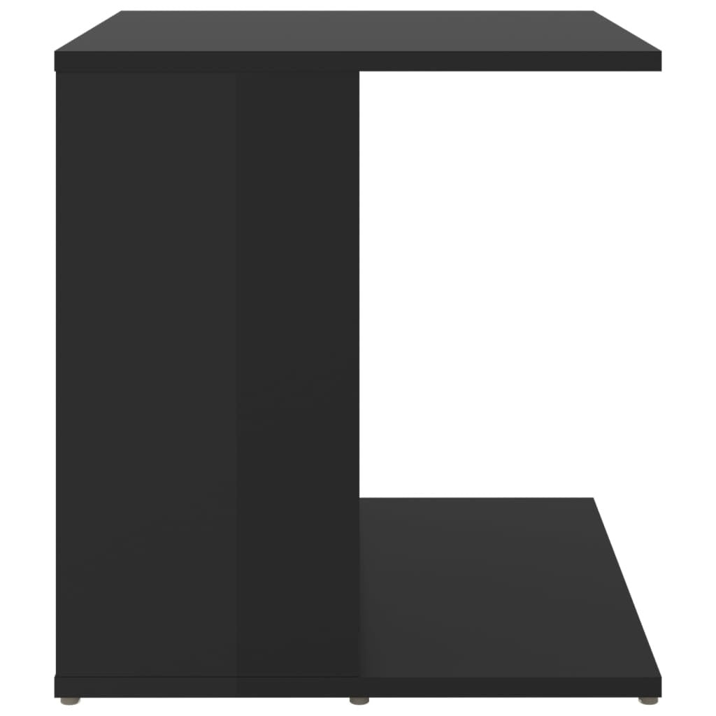 Side Table High Gloss Black 45x45x48 cm Chipboard