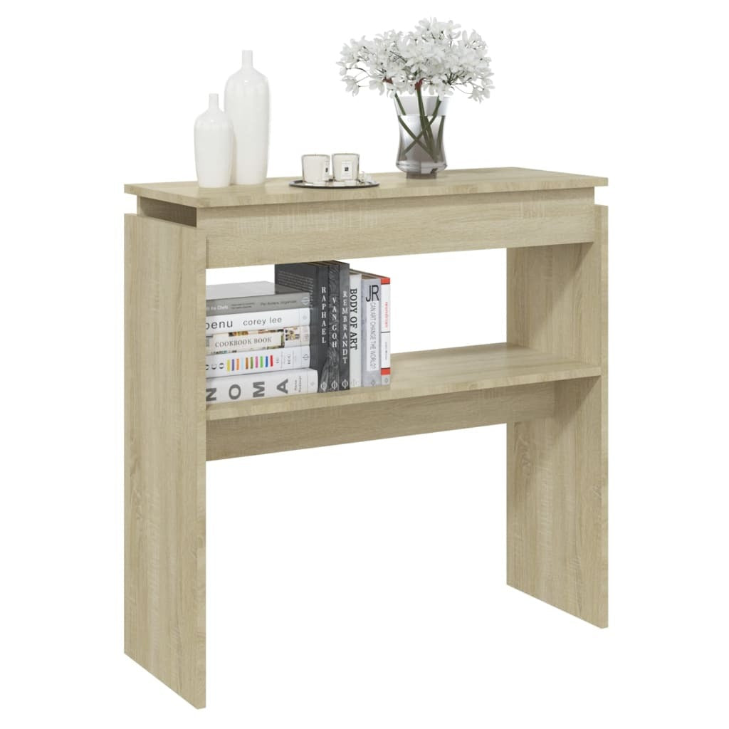 Console Table Sonoma Oak 80x30x80 cm Engineered Wood