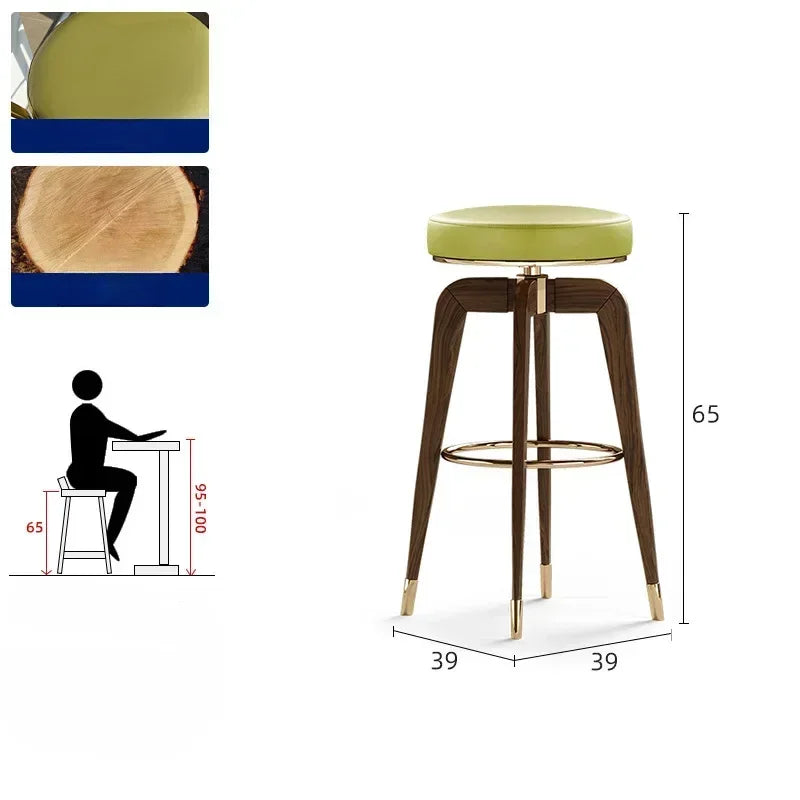 Accent High Bar Stools Cafe Kitchen Luxury Relaxing Ergonomic Bar Stools Nordic Garden Floor Sillas De Bar Iron Furniture