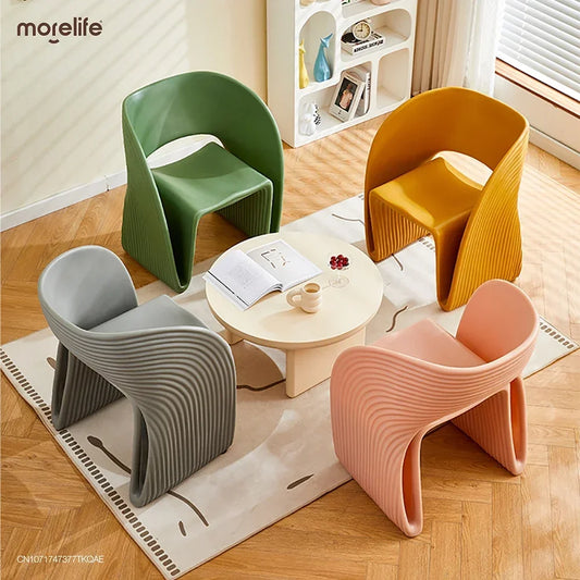 Nordic Designer Single Person Sofa Chair Plastic Chair Home Living Room Reading Chair Modern Minimalist Creative Leisure Chair