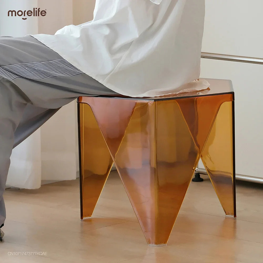 Nordic Household Transparent Acrylic Coffee Table Crystal Creative Living Room Side Table Simple Balcony Hexagonal Table