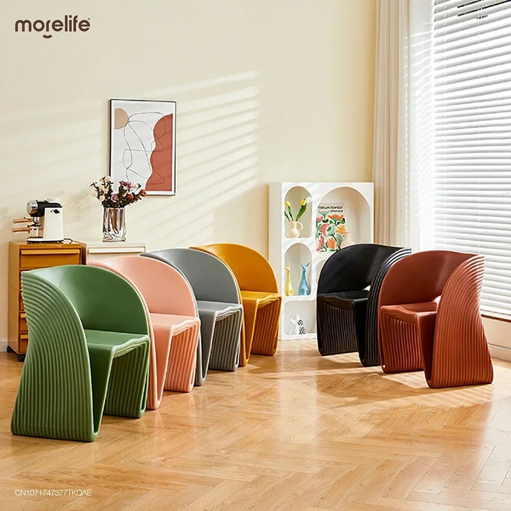 Nordic Designer Single Person Sofa Chair Plastic Chair Home Living Room Reading Chair Modern Minimalist Creative Leisure Chair