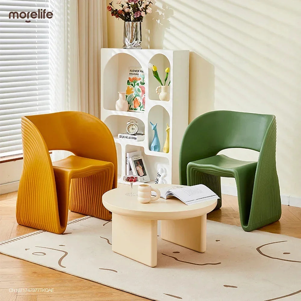 Nordic Designer Single Person Sofa Chair Plastic Chair Home Living Room Reading Chair Modern Minimalist Creative Leisure Chair