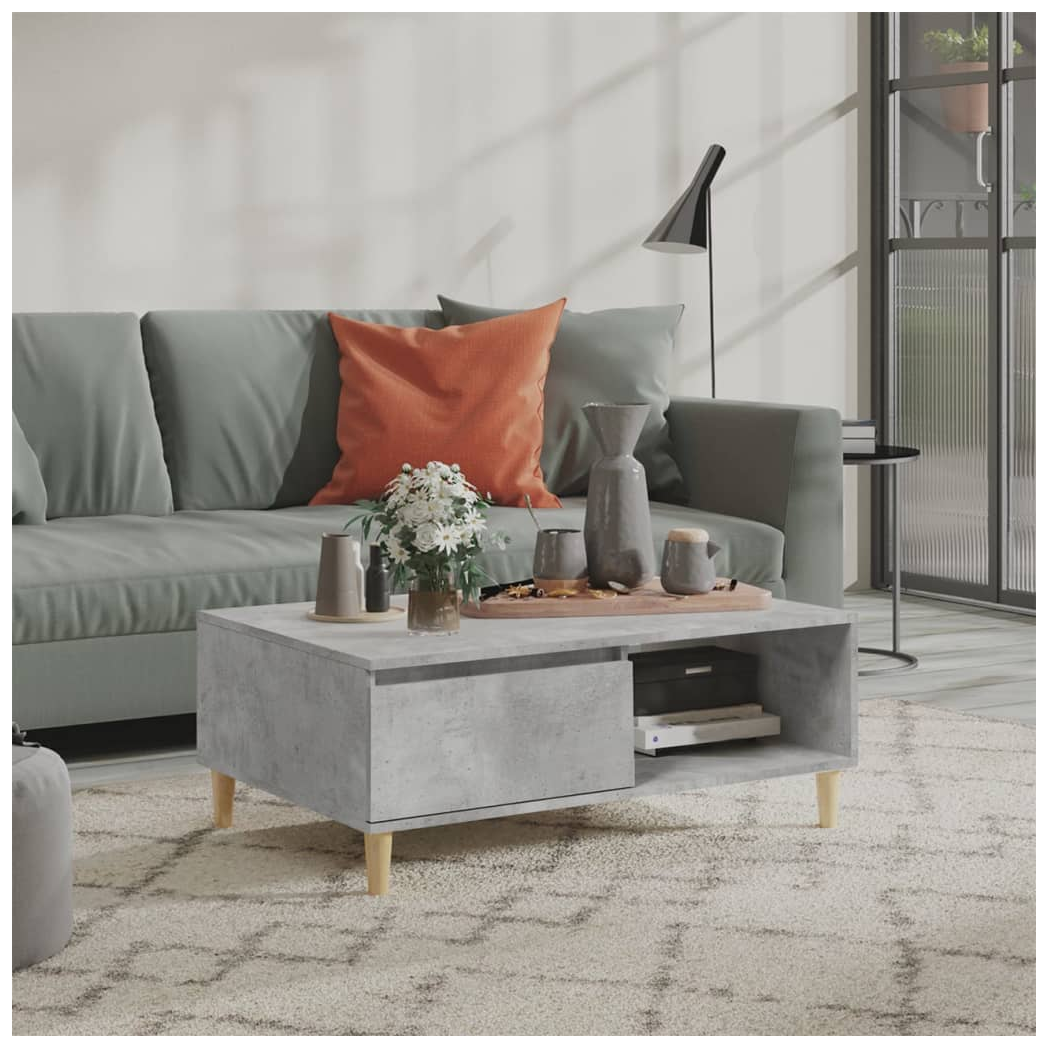 Coffee Table Concrete Grey 90x60x35 cm Engineered Wood